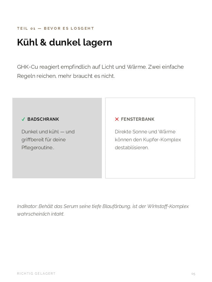 Sneak Peek aus dem Leverium Kupferpeptid-Protokoll